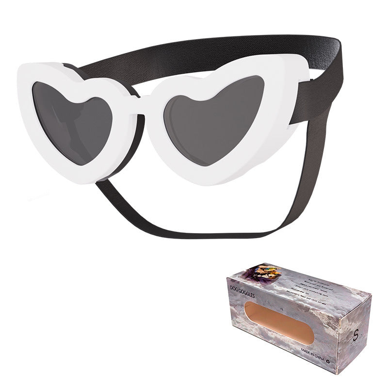 Adjustable Heart Shaped Sunglasses with UV Protection - (3 Color Options) - Small Dog Cat - (While Supplies Last)