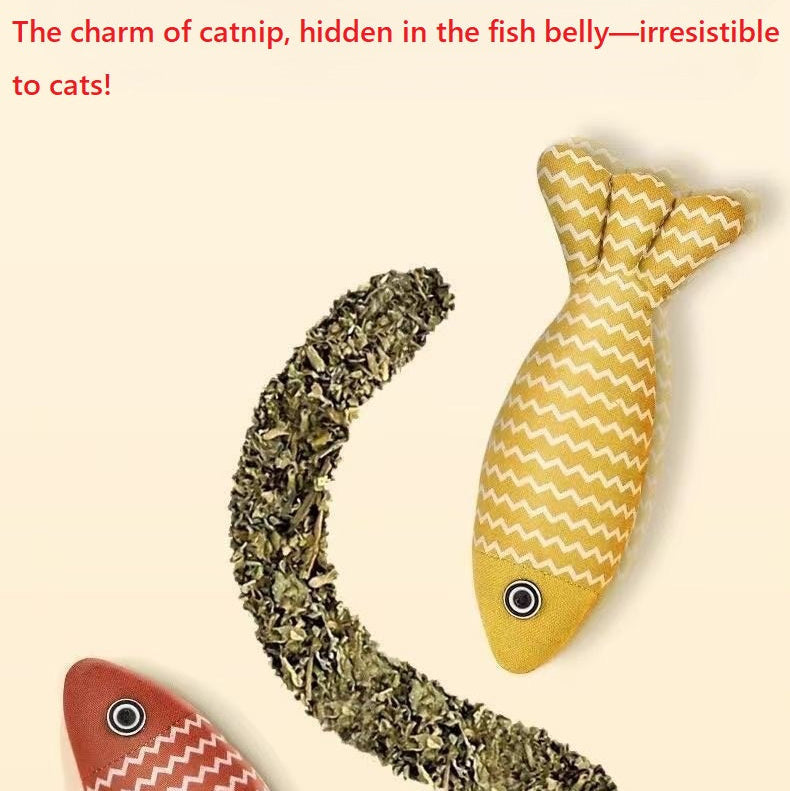 Catnip Fish Chew Toy - Cat - (3 Color Options) - (While Supplies Last)