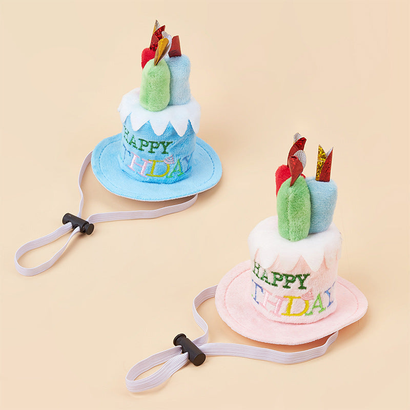 Birthday Cake Top Hat - ( One Size Blue or Pink)  - Dog Cat  (While Supplies Last)