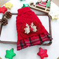 Plaid Christmas Sweater Dress with an Accent Bow - Dog Cat - (Red) - (XS-XL) - (While Supplies Last)