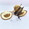 Cowboy Straw Hat - (3 Color Options)  - Dog Cat - (While Supplies Last)