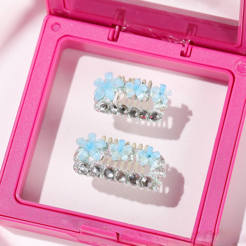 Crystal Flower Mini Hair Clips - (3 Color Options)  (Sm & Med) - Dog Cat  - (While Supplies Last)