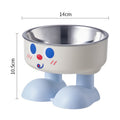 Elevated "Smiley Face" Feeder Tray - Dog Cat  - (Stainless Steel Bowl) - (Blue, Pink) - (While Supplies Last)