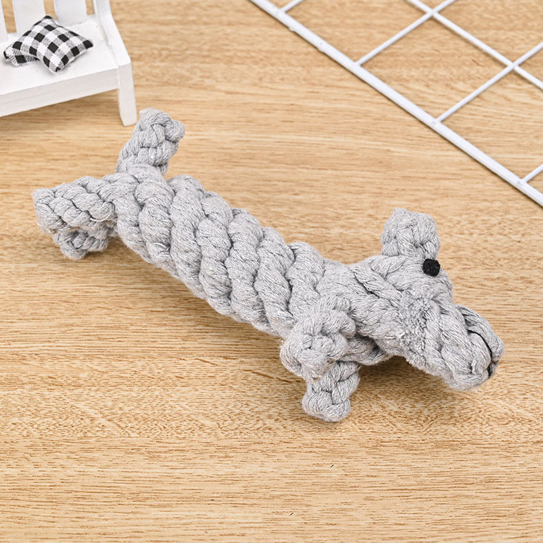 Cute Cotton Animal Rope Chew Toy for Dogs