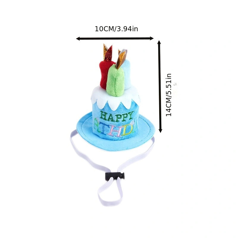 Birthday Cake Top Hat - ( One Size Blue or Pink)  - Dog Cat  (While Supplies Last)