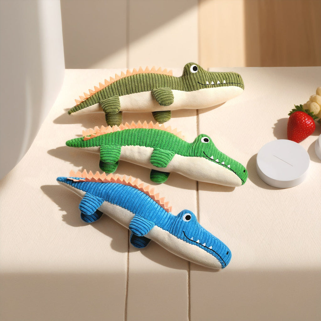 Cute Plush Squeaky Alligator Chew Dog Toy