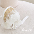 Lace and Flowers Straw Sun Hat - Dog Cat  (While Supplies Last)