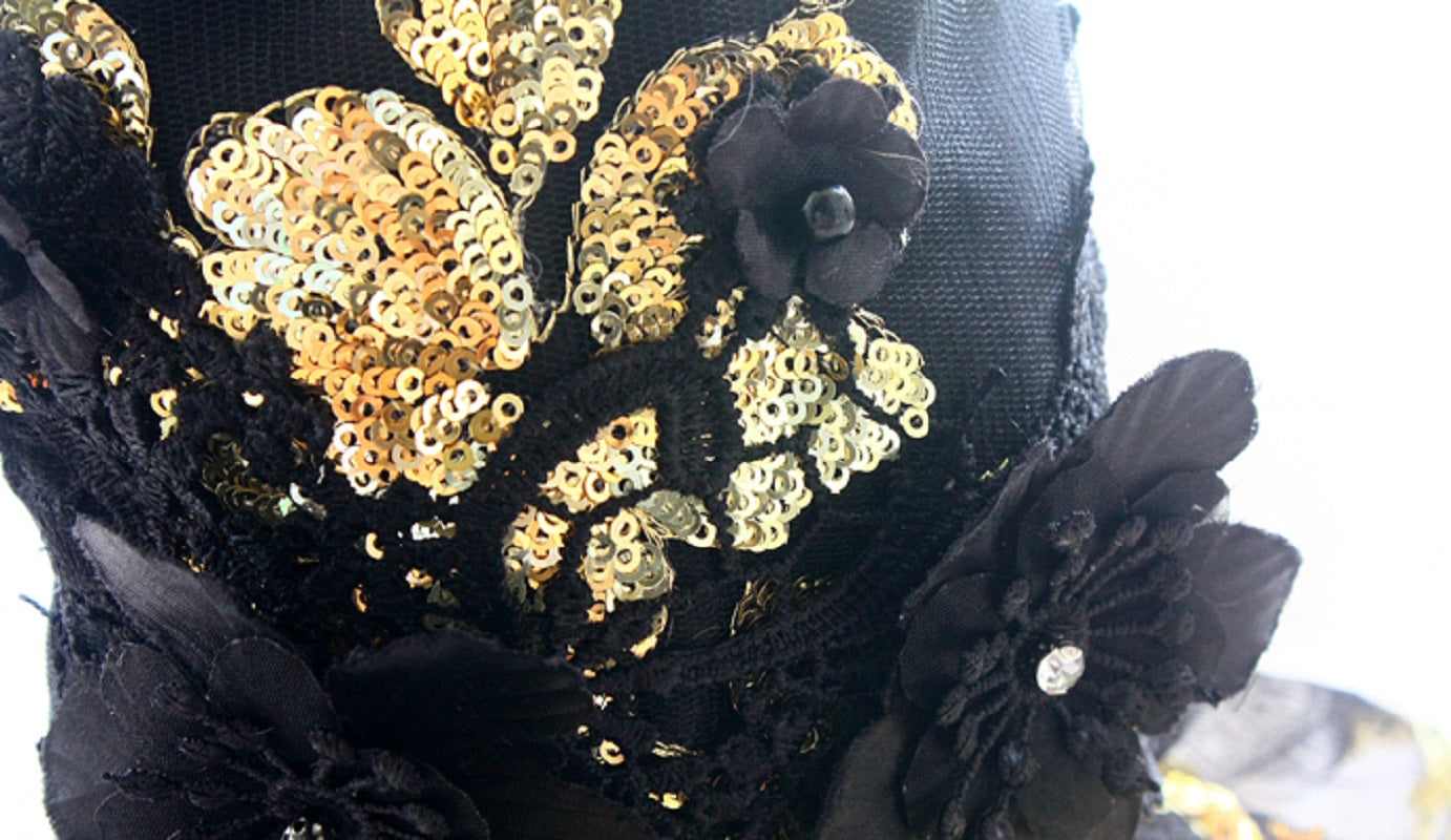 Luxurious Floral Sequin Tutu Dress - Dog - (XS-XL) and Customizable - (While Supplies Last)