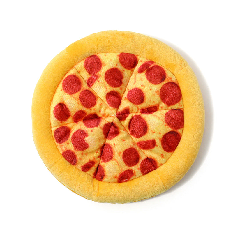 Plush Pepperoni Pizza Dog Toy