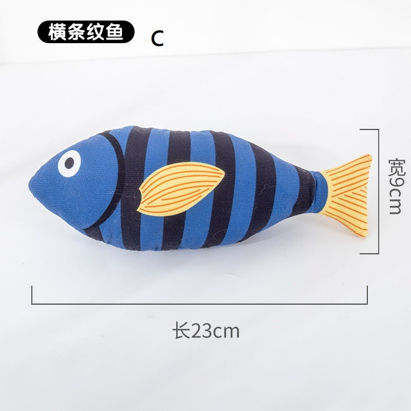 Catnip Fish Plush Toy with Bell - Cat - (5 Style Options) - (While Supplies Last)