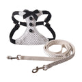 Elegant and adjustable Polka Dot Bow Harness and Leash Set - (Black, White) -(XXS-M) -  Dog  - (While Supplies Last)