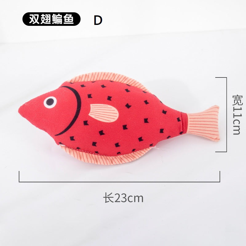 Catnip Fish Plush Toy with Bell - Cat - (5 Style Options) - (While Supplies Last)