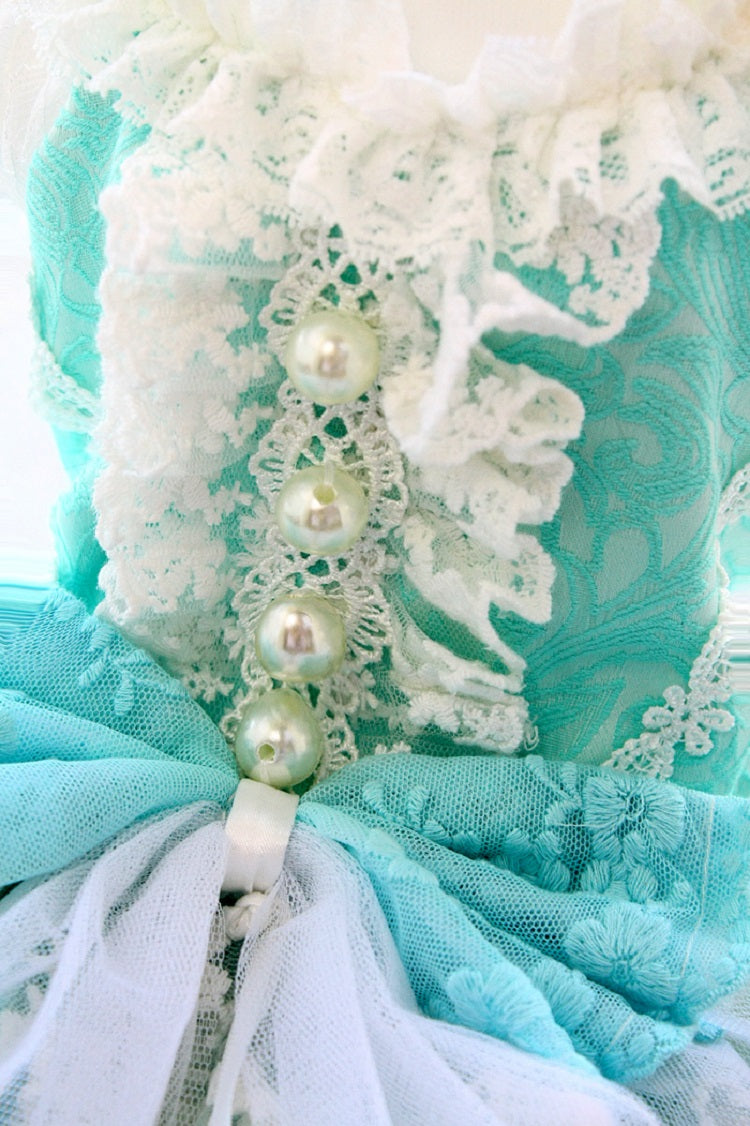 Princess Wedding Dress with Crinoline Train - Dog - (Elegant) - (Vintage) - (XS-2XXL) and Customizable- (Rococo) - (While Supplies Last)