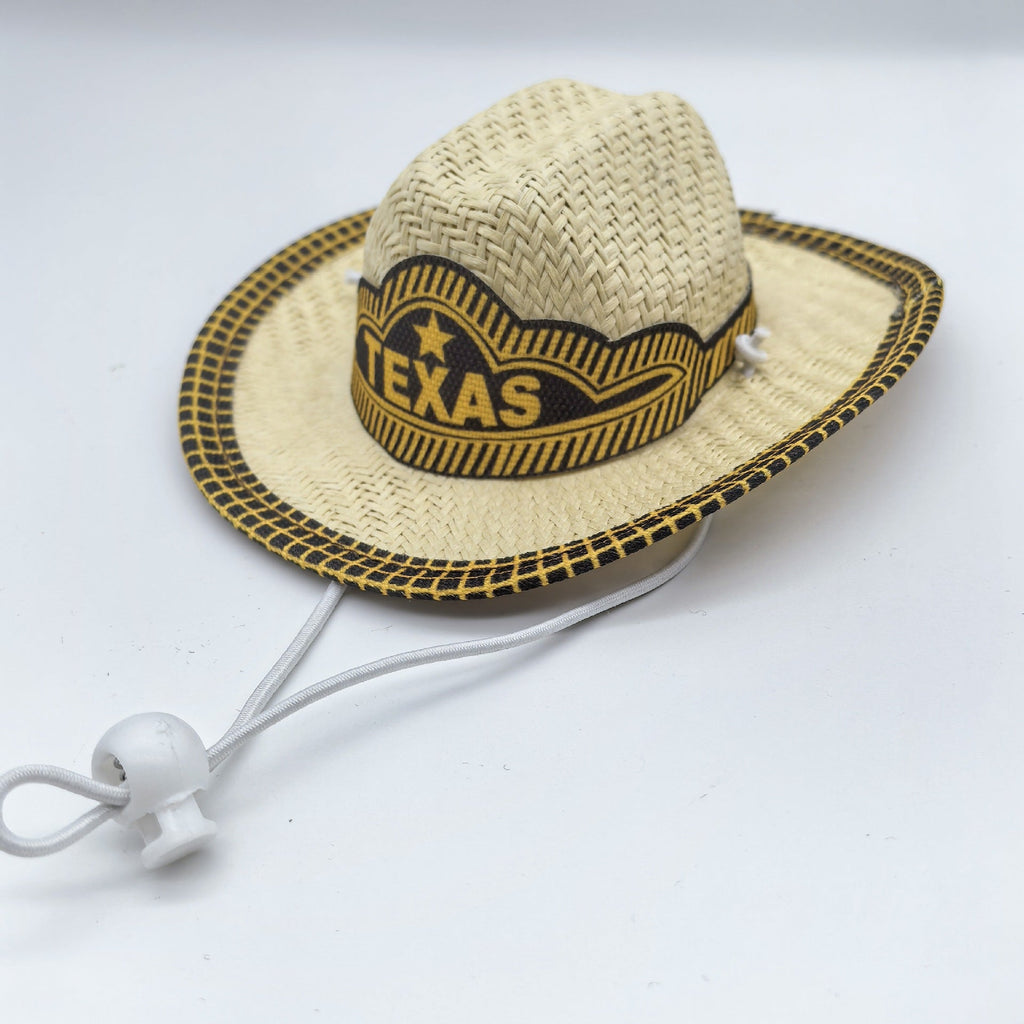 Cowboy Straw Hat - (3 Color Options)  - Dog Cat - (While Supplies Last)