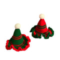 Knitted Christmas Hat - Dog Cat -  (Red or Green)  (Sm & Lg)   (While Supplies Last)