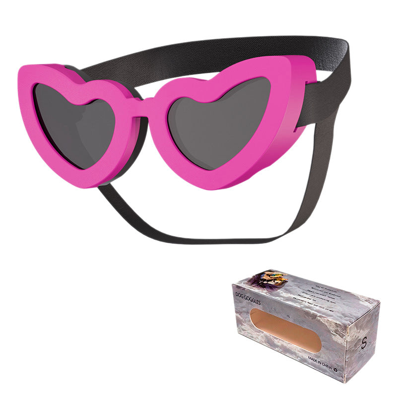Adjustable Heart Shaped Sunglasses with UV Protection - (3 Color Options) - Small Dog Cat - (While Supplies Last)