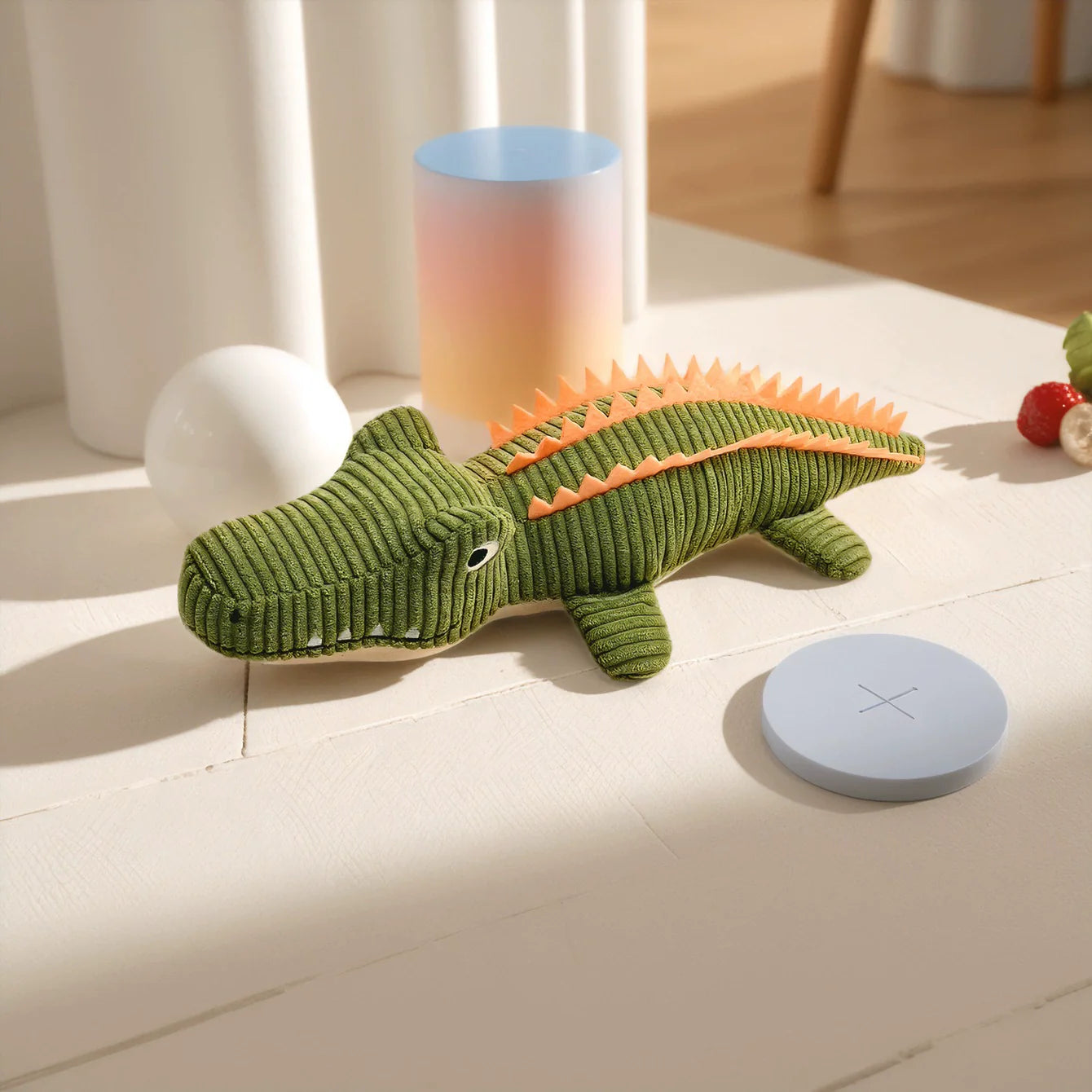 Cute Plush Squeaky Alligator Chew Dog Toy