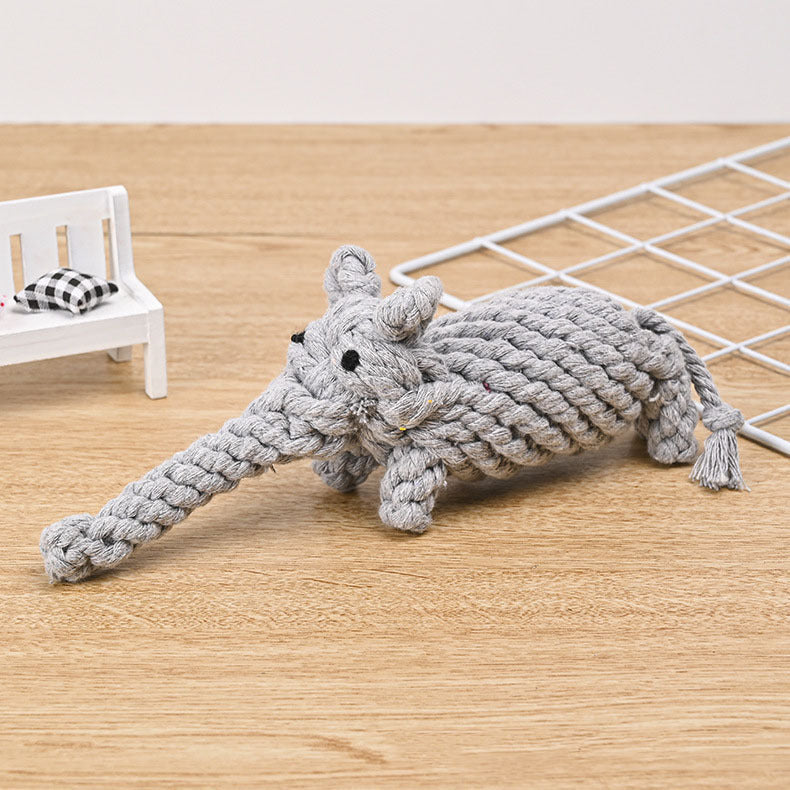 Cute Cotton Animal Rope Chew Toy for Dogs