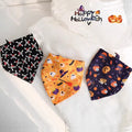 3-Pk Mixed Halloween Tie-On Triangle Scarves or Bandanas - (Sm-Lg) - Dog Cat (While Supplies Last)