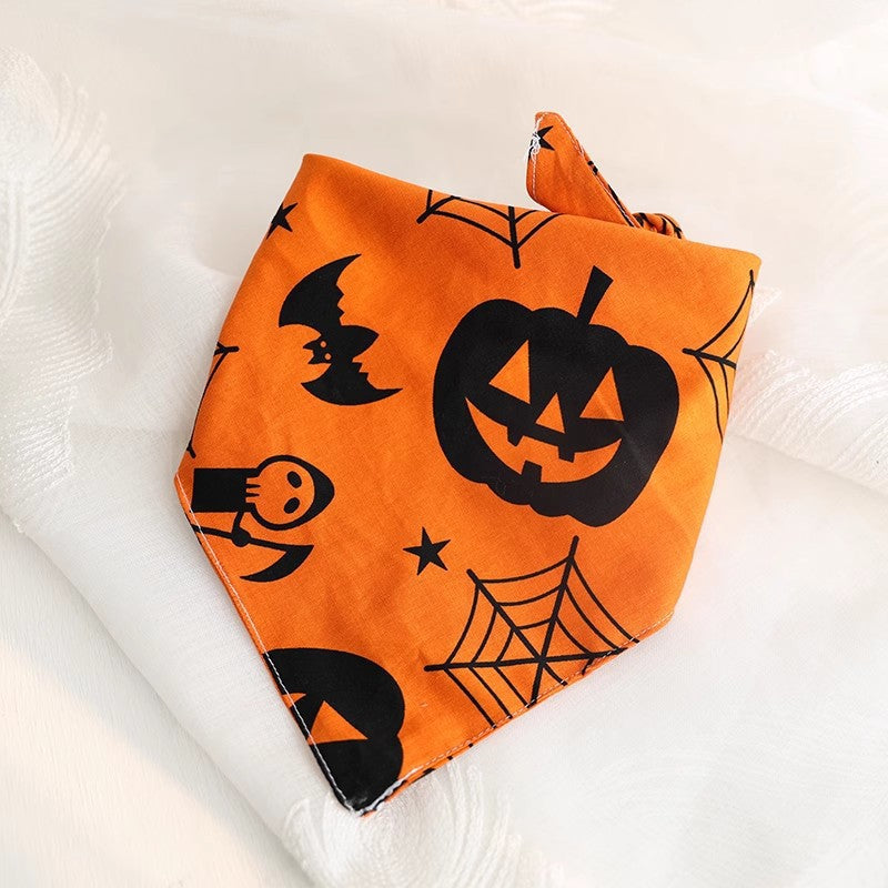 3-Pk Mixed Halloween Tie-On Triangle Scarves or Bandanas - (Sm-Lg) - Dog Cat (While Supplies Last)
