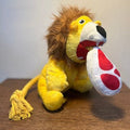 Lion Eating Meat Squeaker Dog Toy