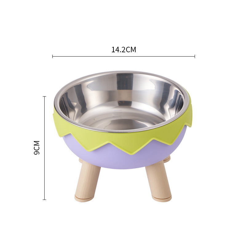Elevated Stainless Steel Pet Bowl with Legs - Dog Cat - (Yellow, Purple) - (While Supplies Last)