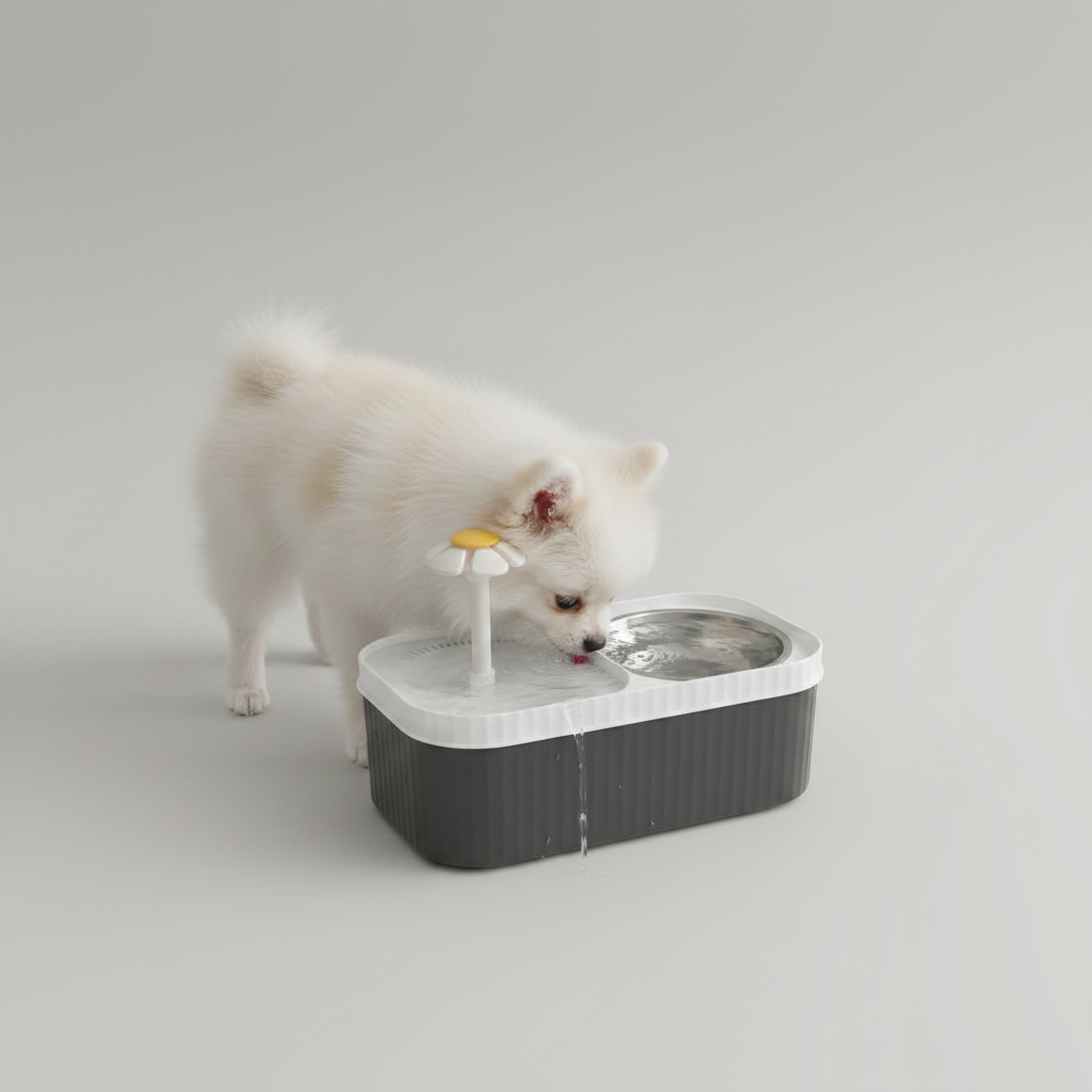 Quiet Circulating Water Fountain - Dog Cat - (4 Color Options)