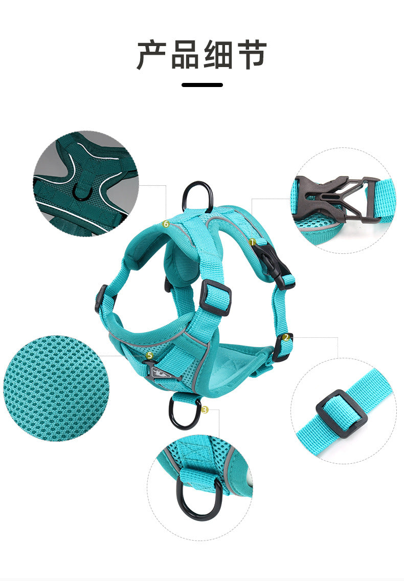 Reflective Escape Proof and Adjustable Harness and Leash Set - (3 Color Options) - (M-XL) - Dog Cat - (While Supplies Last)