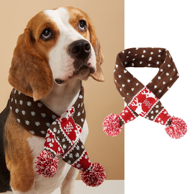 Christmas Knit Scarf - (2-Dual Color Options) - Dog Cat   (While Supplies Last)