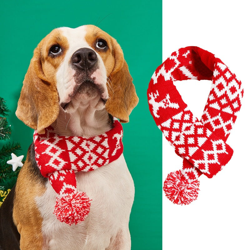 Christmas Knit Scarf - (2-Dual Color Options) - Dog Cat   (While Supplies Last)