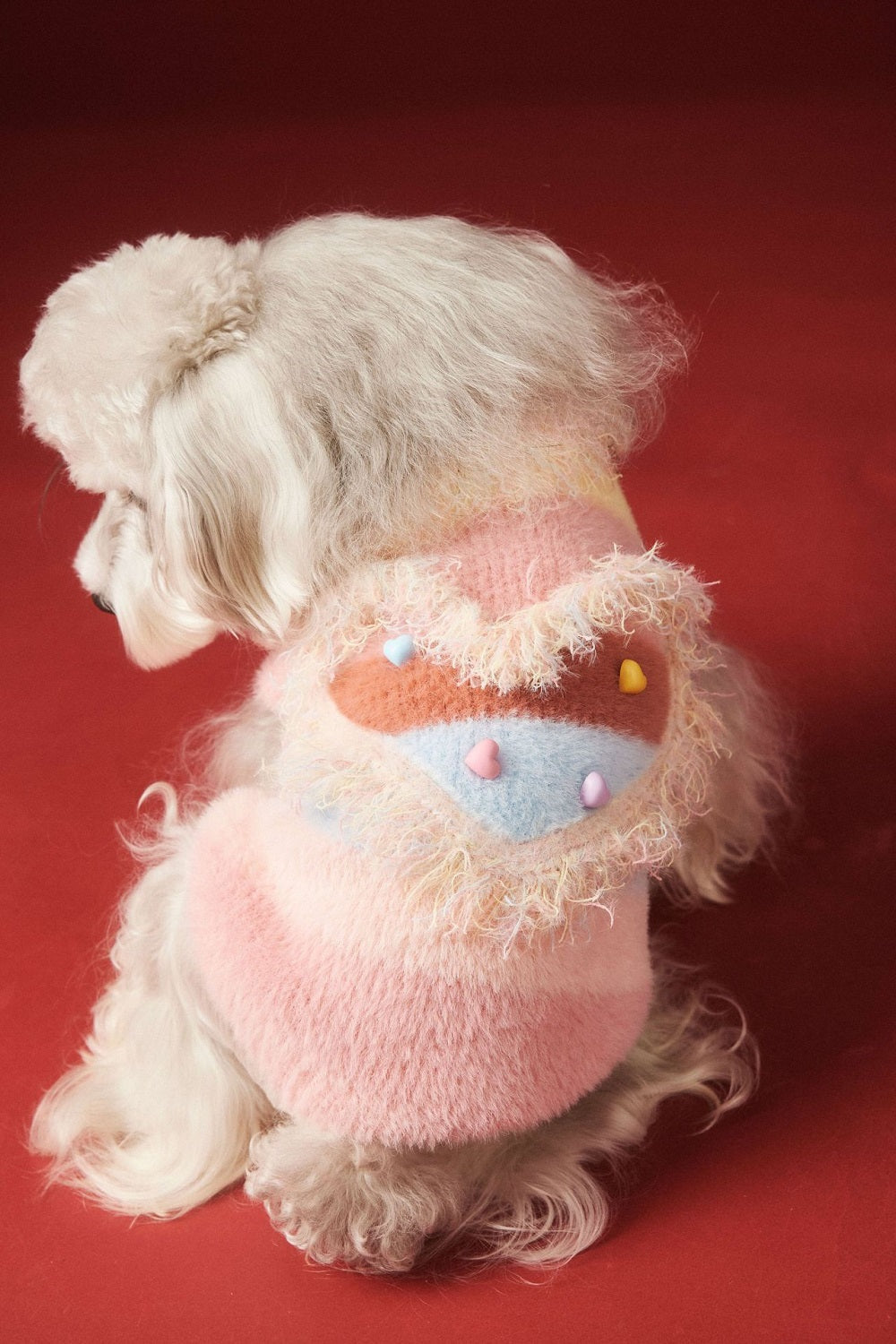 Cozy Heart Sweater - Dog - (Pink) - (While Supplies Last)