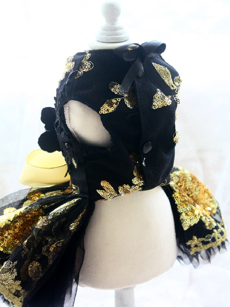 Luxurious Floral Sequin Tutu Dress - Dog - (XS-XL) and Customizable - (While Supplies Last)