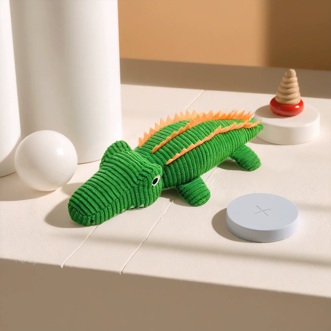 Cute Plush Squeaky Alligator Chew Dog Toy