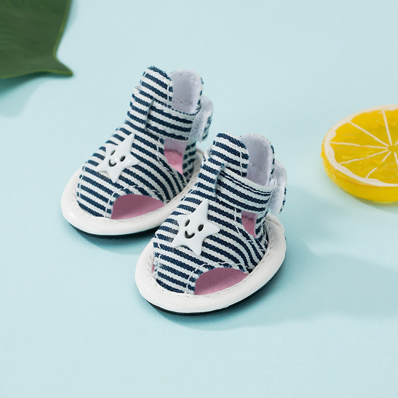 Striped Anti-Slip Adjustable Sandals - Dog (3 Color Options)  - (1#-5#)