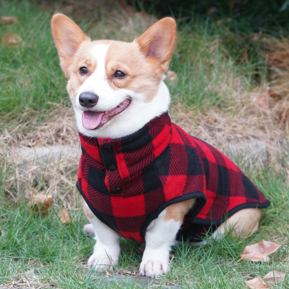 Classic Plaid Fleece Jacket - Dog - (2XL-6XL) - (Red, Black) - (While Supplies Last)