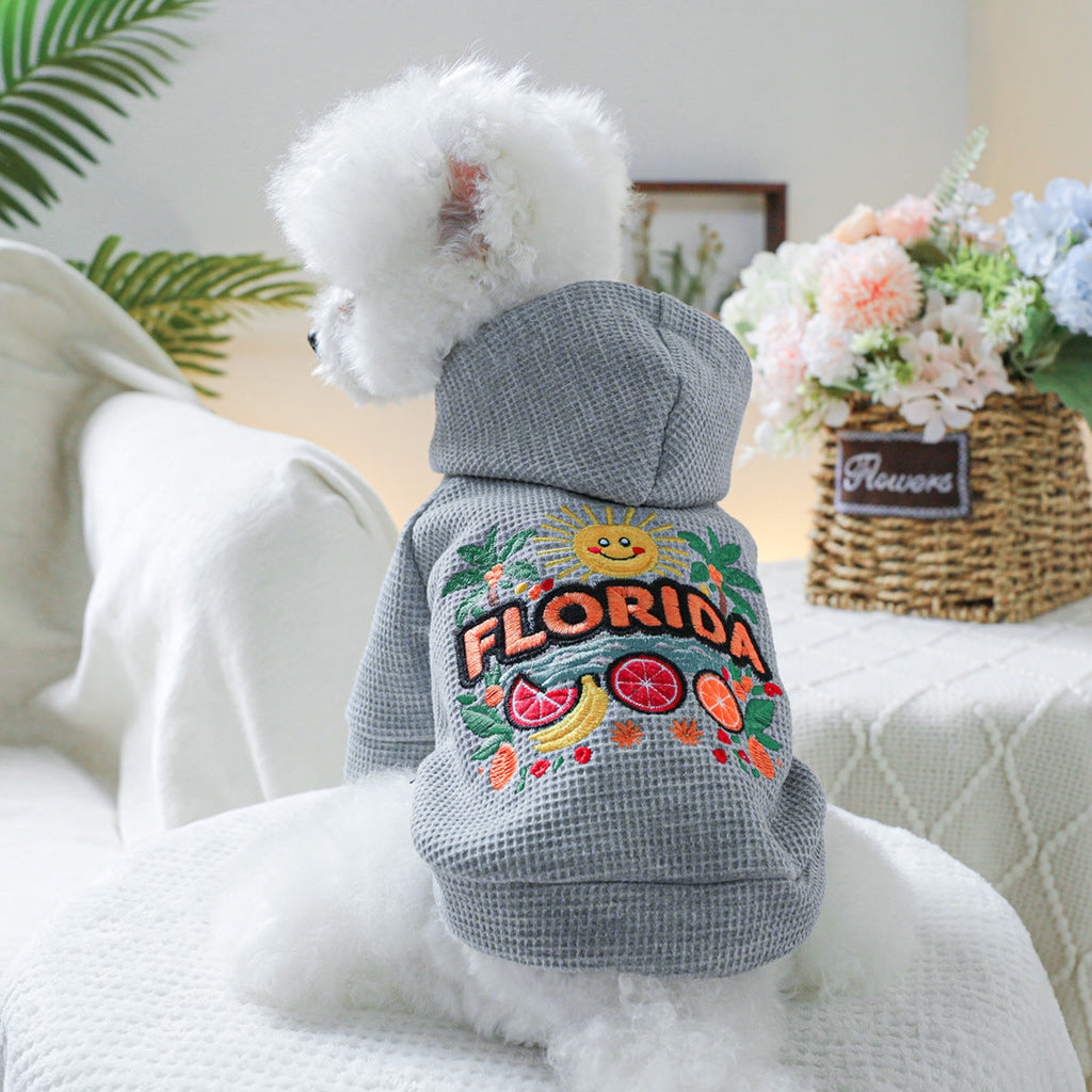 Florida Sunshine Hoodie - Dog (XS-XL) - (Grey) - (While Supplies Last)