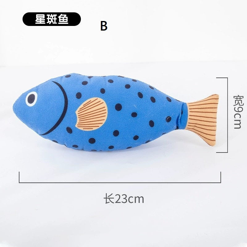 Catnip Fish Plush Toy with Bell - Cat - (5 Style Options) - (While Supplies Last)