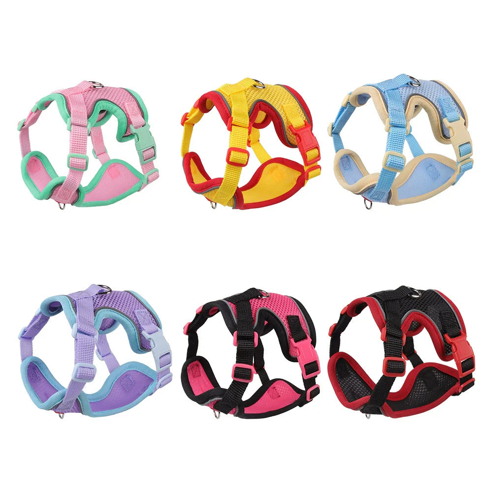 Reflective and Adjustable Harness and Leash Set - (3 Color Options May Vary) - (M-XL) - Dog Cat (While Supplies Last)