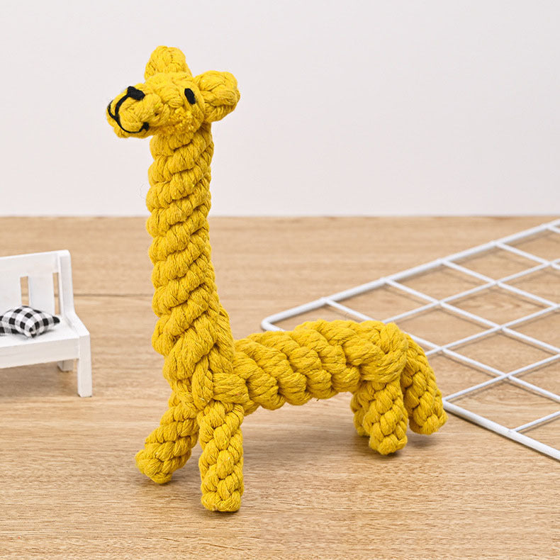 Cute Cotton Animal Rope Chew Toy for Dogs