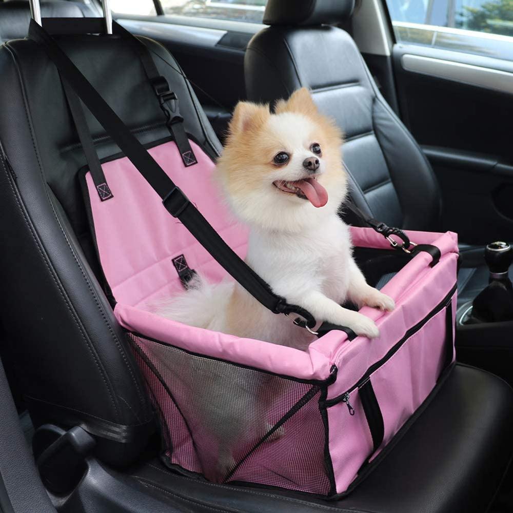 Secure Pet Carrier Car Seat - Dog Cat - (Waterproof) - (12 Color/Style Options)