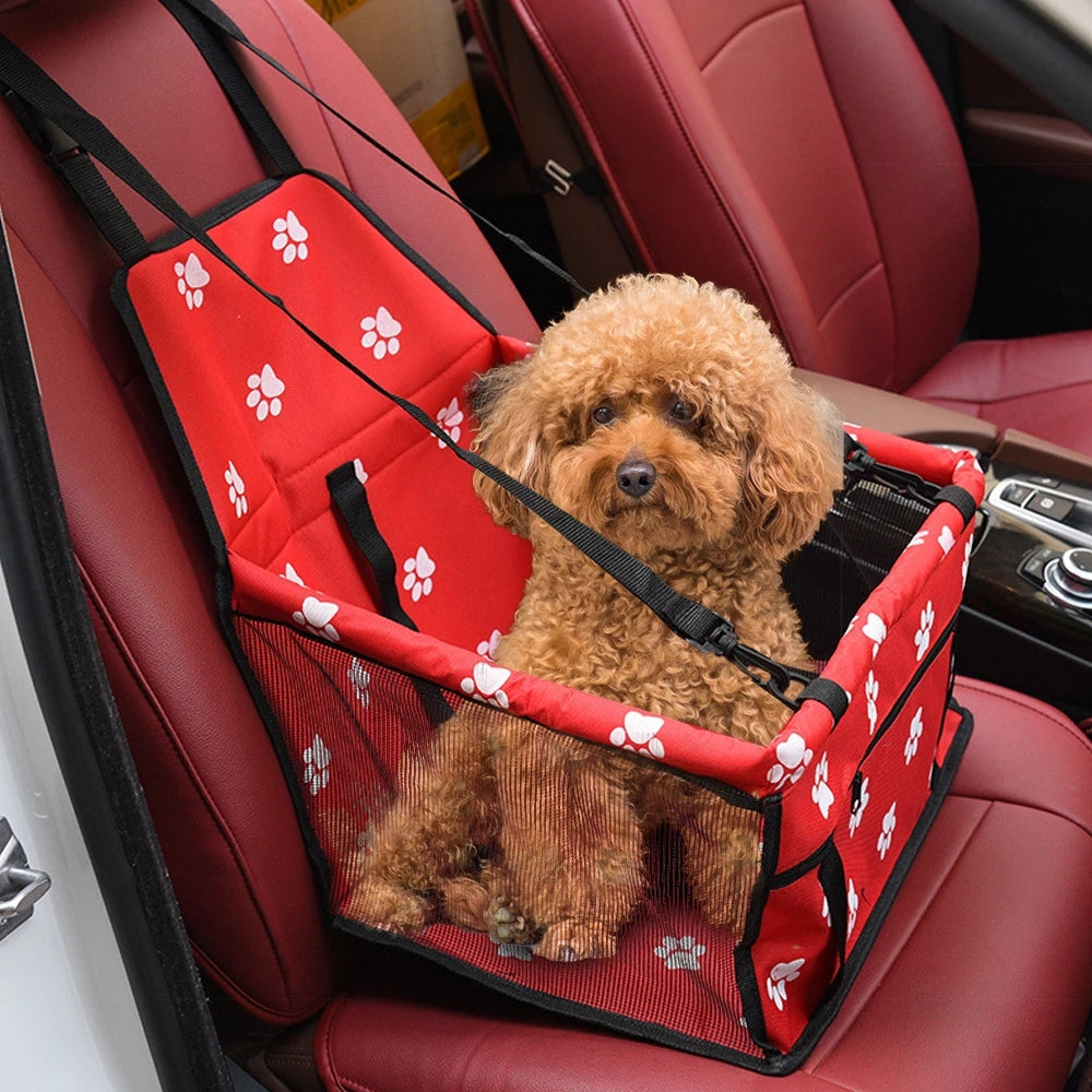 Secure Pet Carrier Car Seat - Dog Cat - (Waterproof) - (12 Color/Style Options)