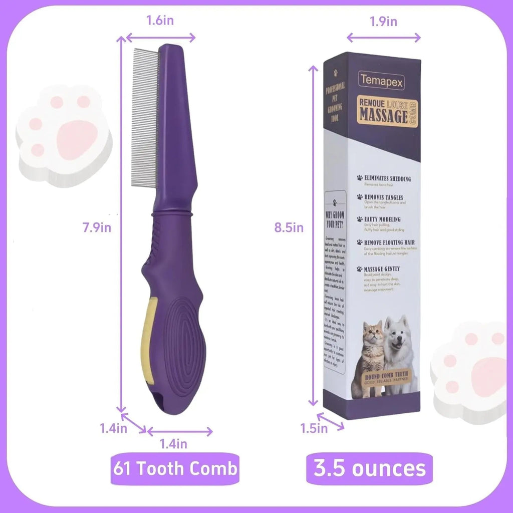 Flea Comb - Dog Cat - (Professional) - (Detangling) - (4 Comb Options)- (While Supplies Last)