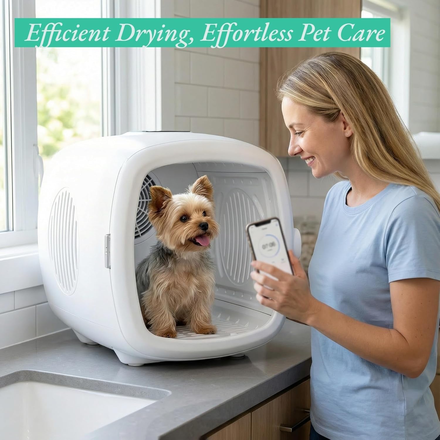 Grooming 360° Dryer Box - Dog Cat - (White) - (Quiet Smart Temp) - ( Fast Dry) - (While Supplies Last)