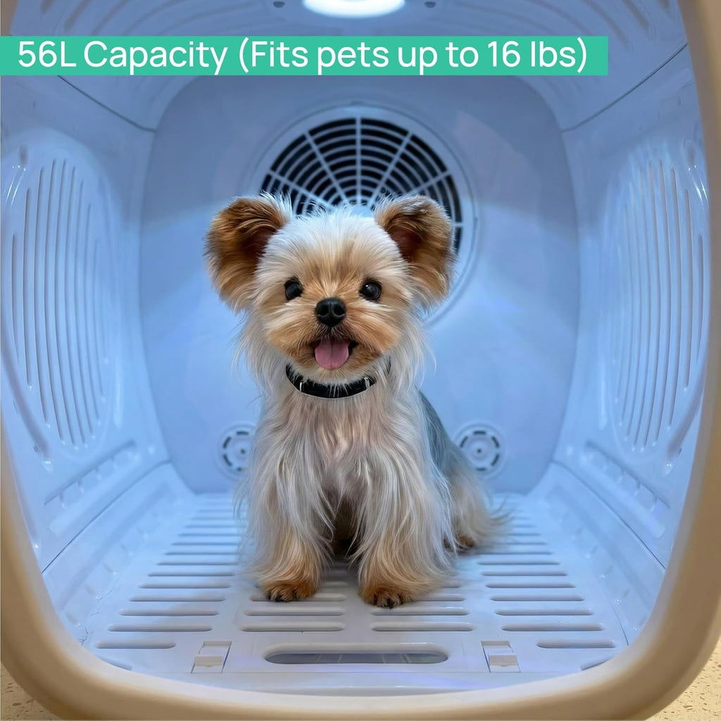 Grooming 360° Dryer Box - Dog Cat - (White) - (Quiet Smart Temp) - ( Fast Dry) - (While Supplies Last)