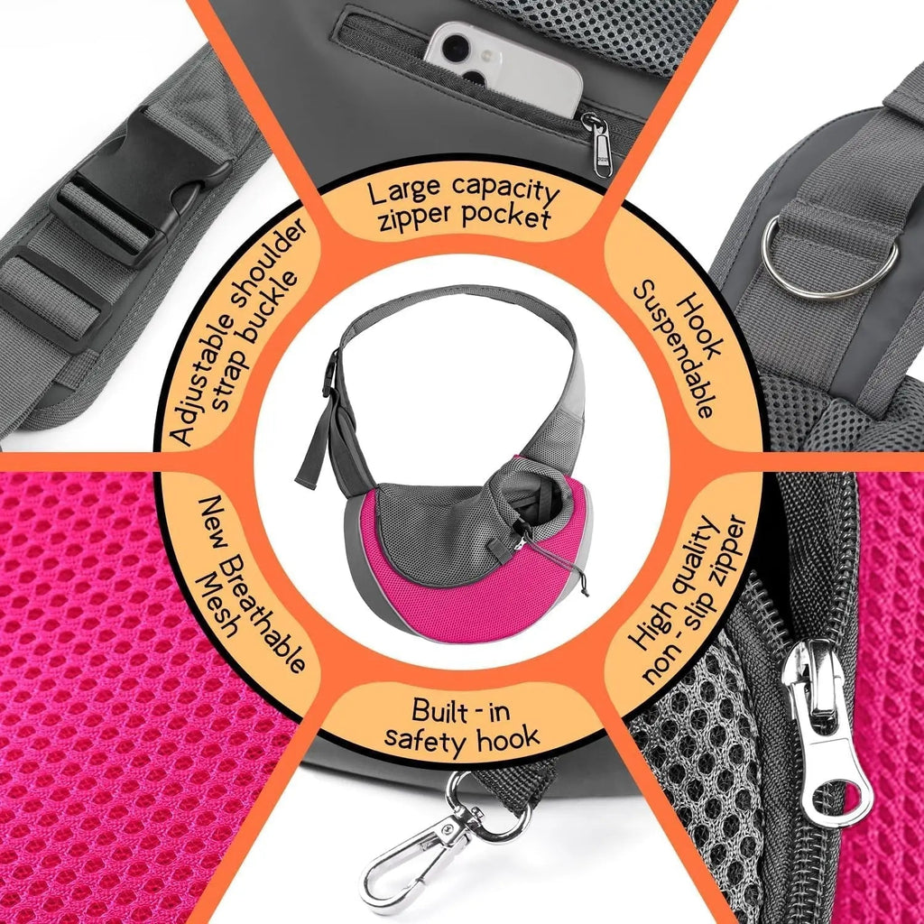 Hands-Free Pet Travel Sling - Dog Cat - (S-L) - (5 Color Options) - (2 Styles) - (While Supplies Last)