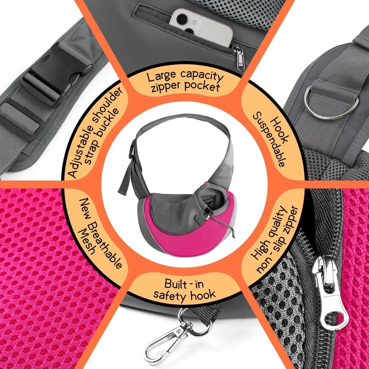Hands-Free Pet Travel Sling - Dog Cat - (S-L) - (5 Color Options) - (2 Styles) - (While Supplies Last)