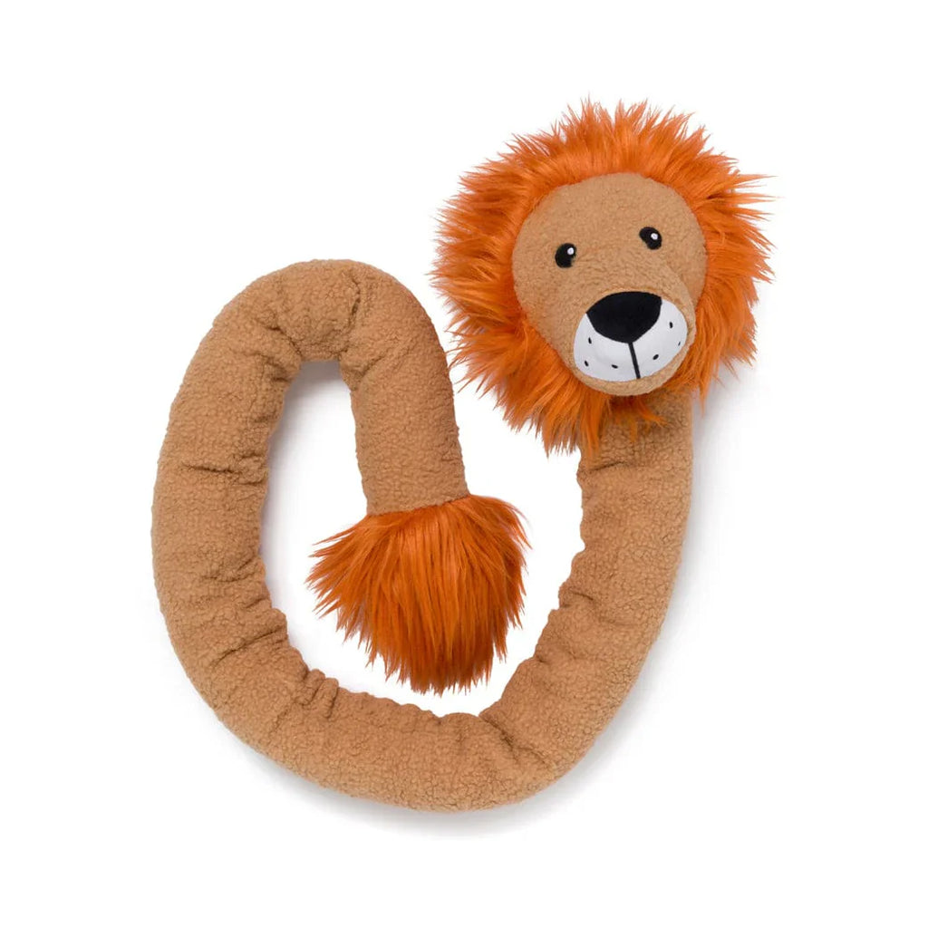 Twisty Plush Lion Toy - Dog -  (Tan) -  (5ft L) - (Crinkle Paper) - (Sherpa)  - (Fabdog®) - (While Supplies Last)
