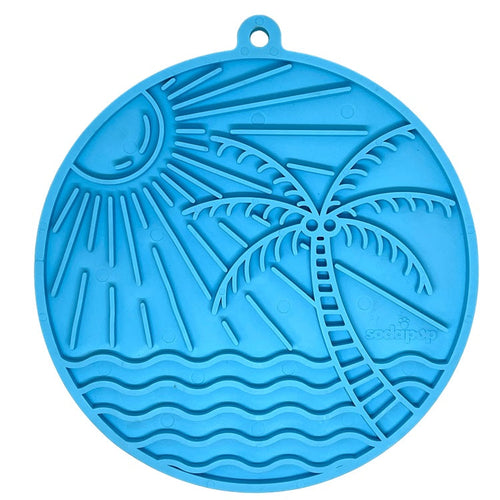 Anxious Dog:  Try this Relief Enrichment Lick Mat (Beach-Themed Design in Blue or Yellow)