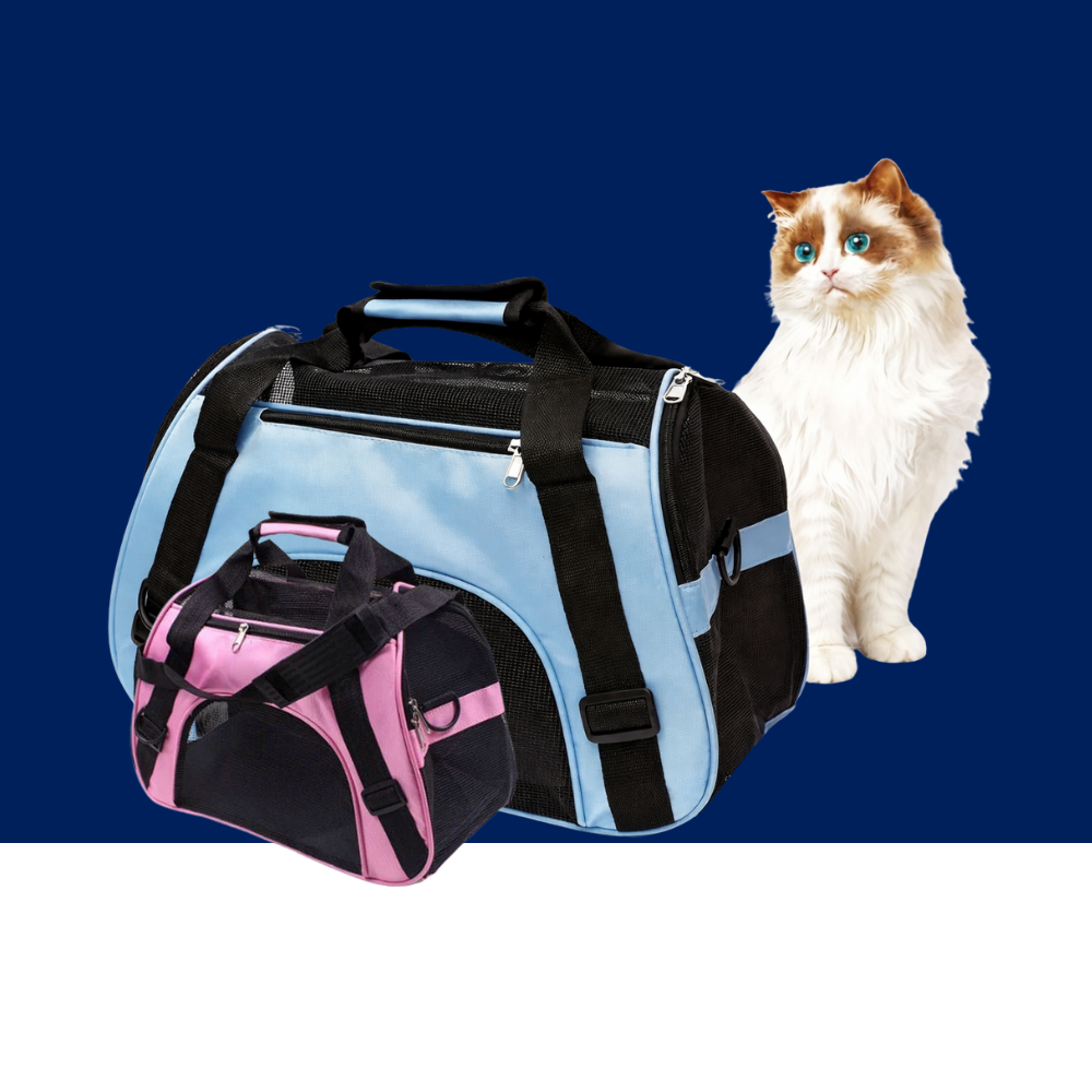 Airline Approved Mesh Pet Travel Carrier Bag - Dog Cat - (Breathable) - (6 Color Options) - (S-L)