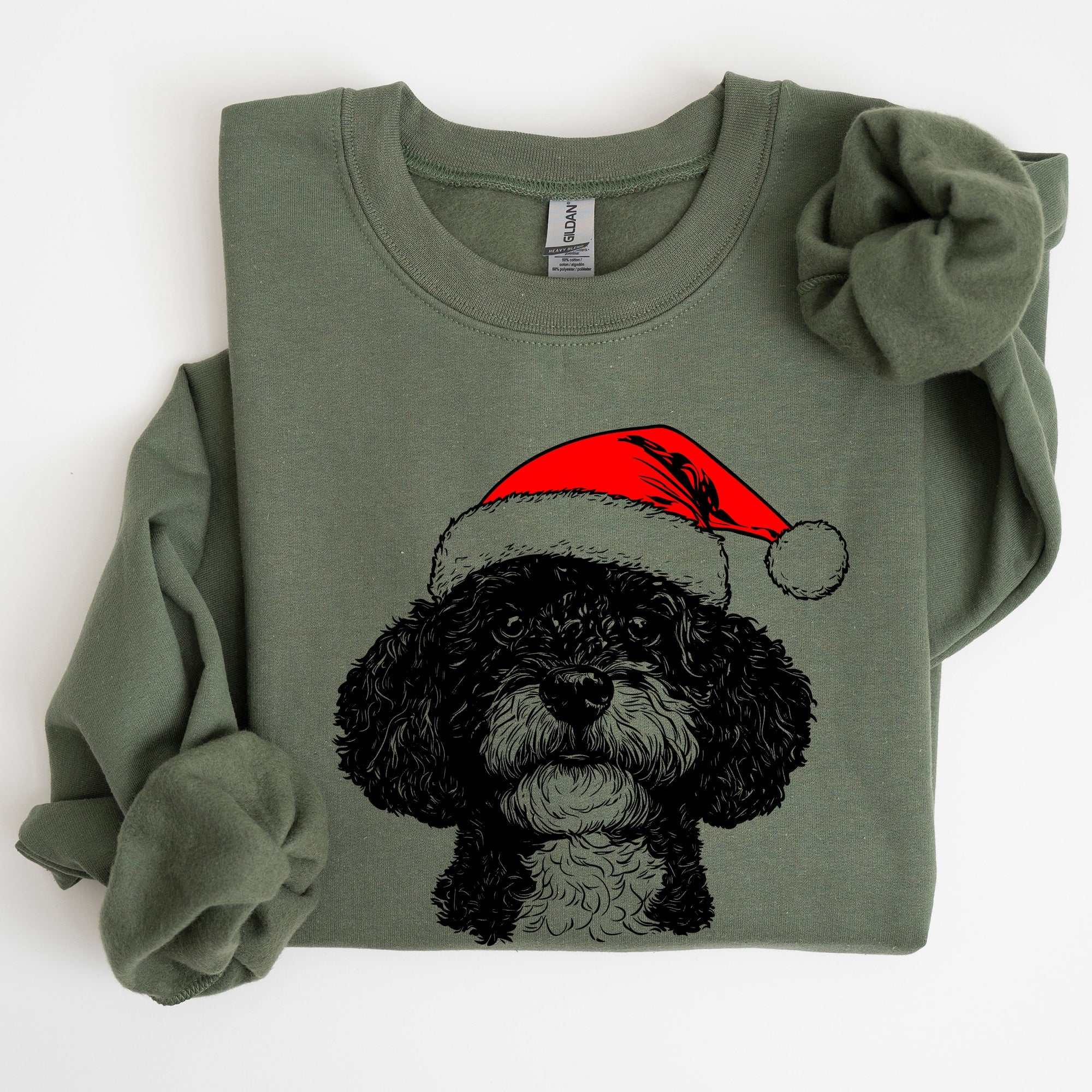 Adorable Portuguese Water Dog Christmas Sweatshirt - Unisex - (7 Color Options) - (S-XXL)